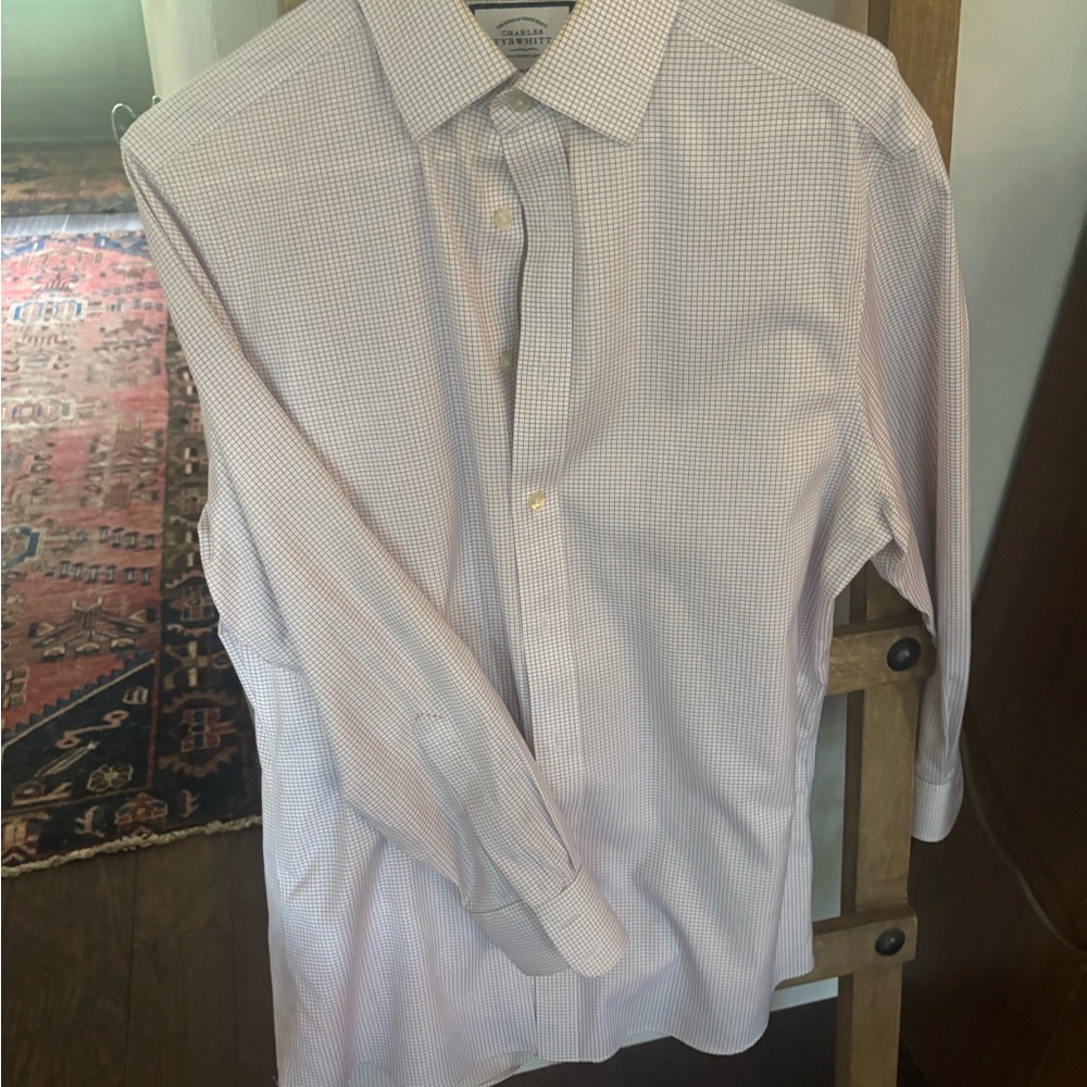 Charles Tyrwhitt Blue and White Dress Shirt